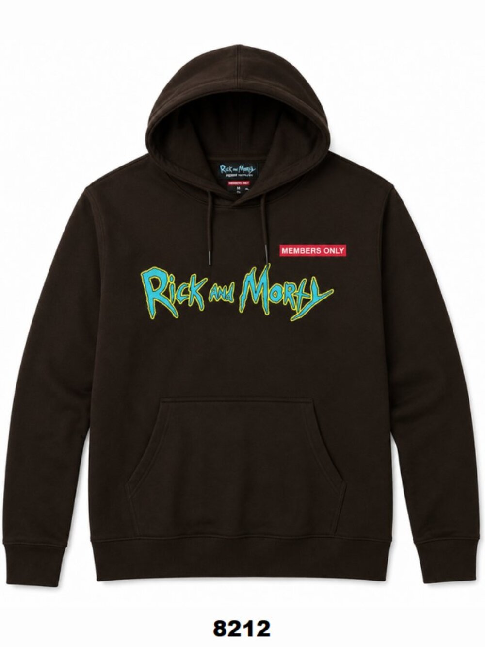 NWT Members Only Rick and Morty Men's Large Sweatshirt Pullover Hoodie W/Pocket